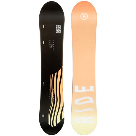 Ride Compact Snowboard Womens Black Orange 138
