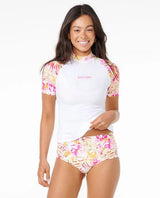 Rip Curl Copacabana UPF50 Shortsleeve White Floral L