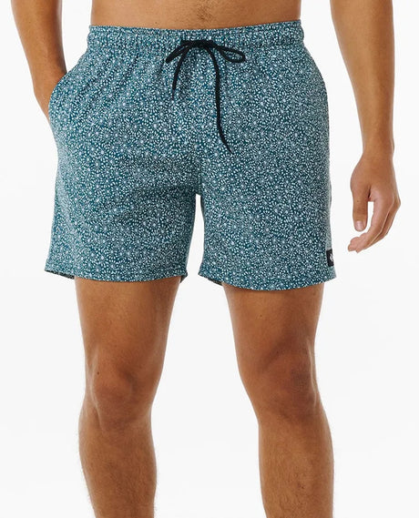 Rip Curl Party Pack Volley Trunks Blue Green Pattern