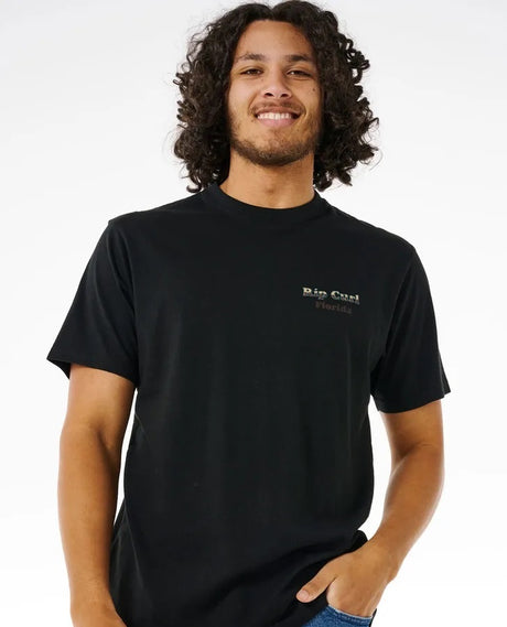 Rip Curl Reel It In Florida Tshirt Black Camo M