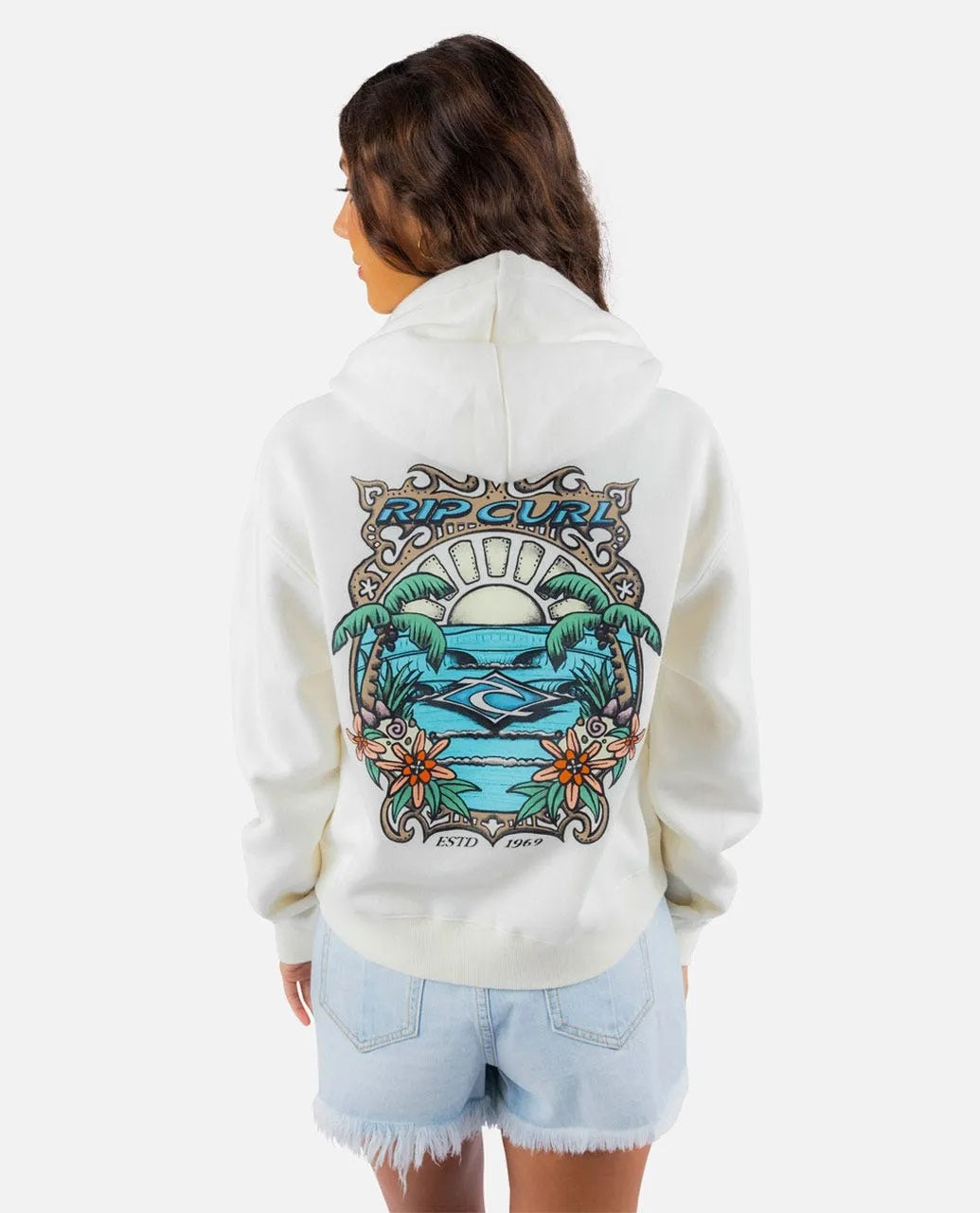 Rip Curl Vacation Relaxed Hoodie Off White