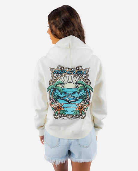 Rip Curl Vacation Relaxed Hoodie Off White