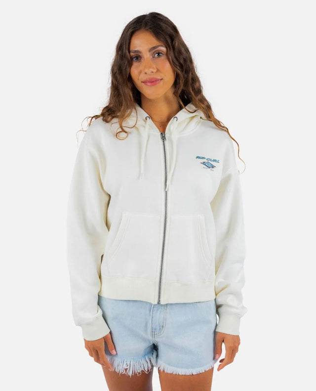 Rip Curl Vacation Relaxed Hoodie Off White