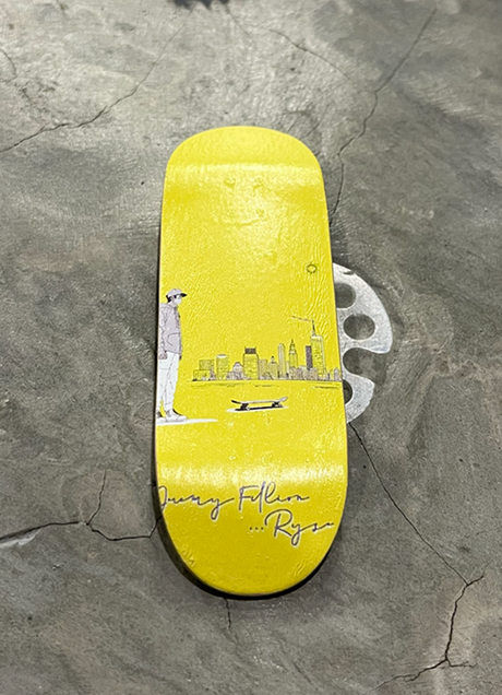 Ryse City Streets Pro Fingerboard Deck Yellow 32mm OG Midguard