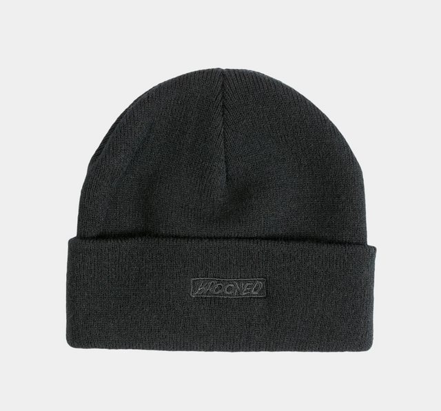 Krooked Moonsmile Script Beanie Black OneSize