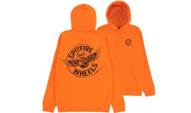 Spitfire Flying Classic Hoodie Neon Orange
