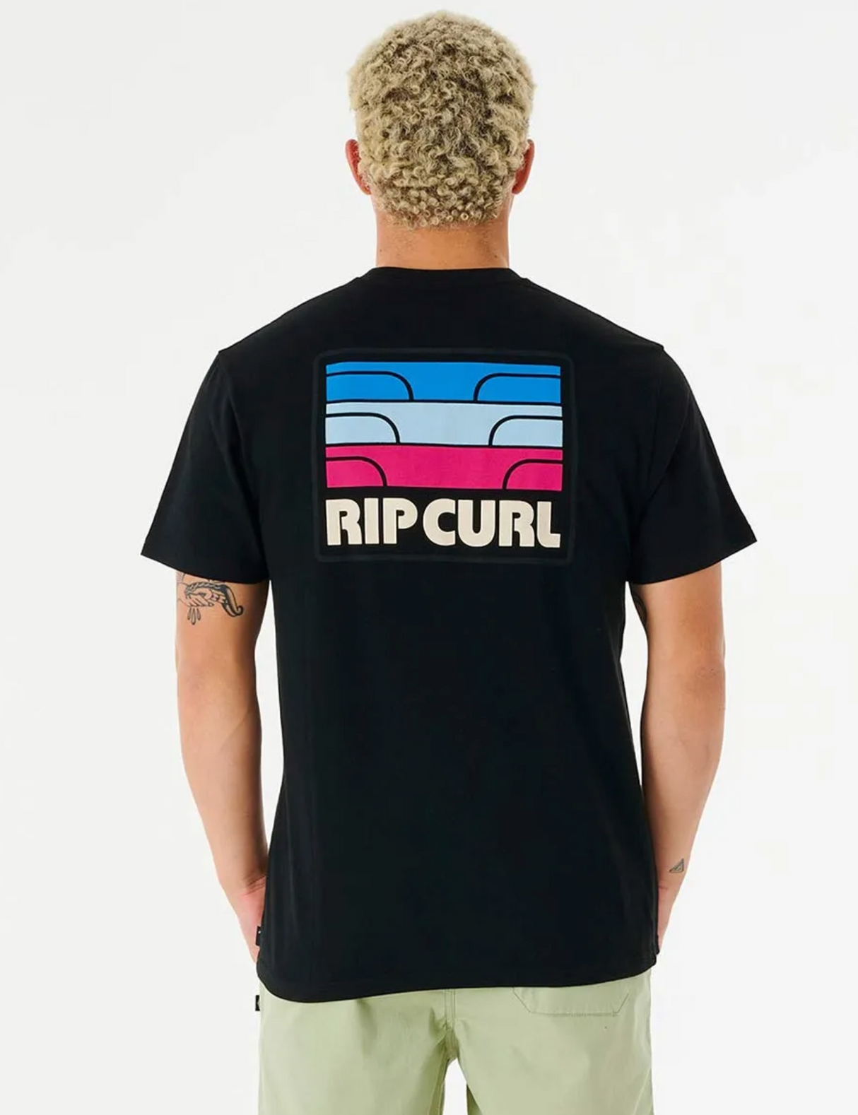 Rip Curl Surf Revivial Peak Tee Mens Tshirt Black S