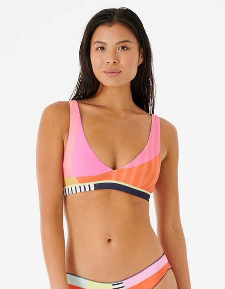 Rip Curl Day Break Tri Swim Top Navy Coral M