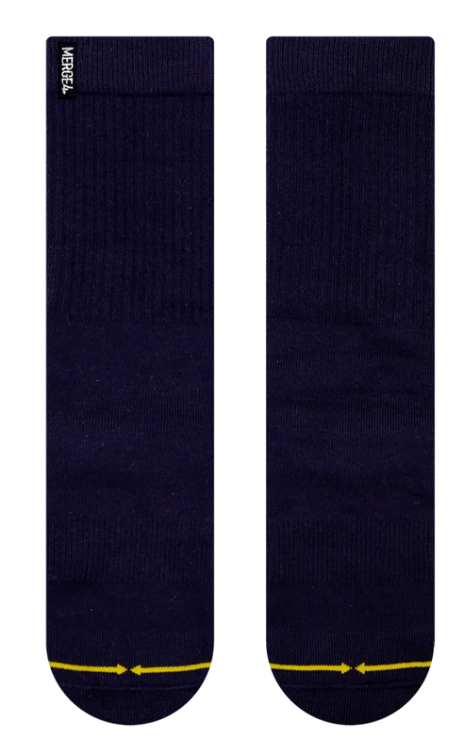 Merge4 Solid Crew REPREVE Socks Deep Sea Mens Large sz (7-12)
