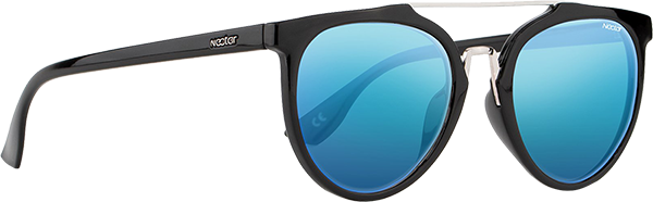 NECTAR SUNGLASSES CHELSEA GLOSS BLK/BLU MIRROR