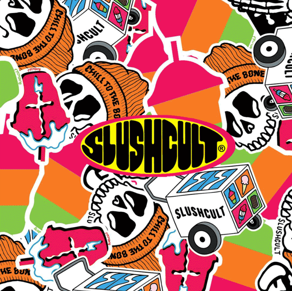 Slushcult Dude Sticker Red 3x3