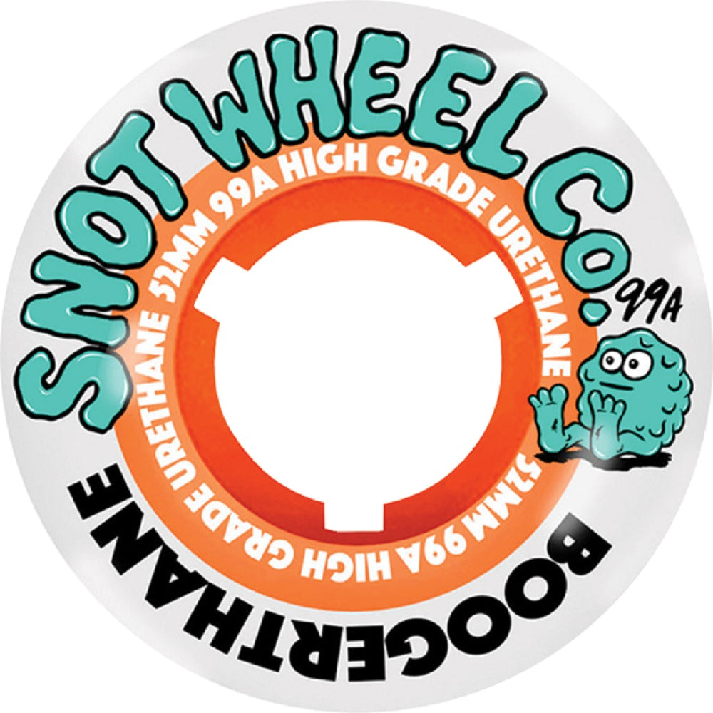 Snot Boogerthane Team Wheels Set White Orange 52mm 99a