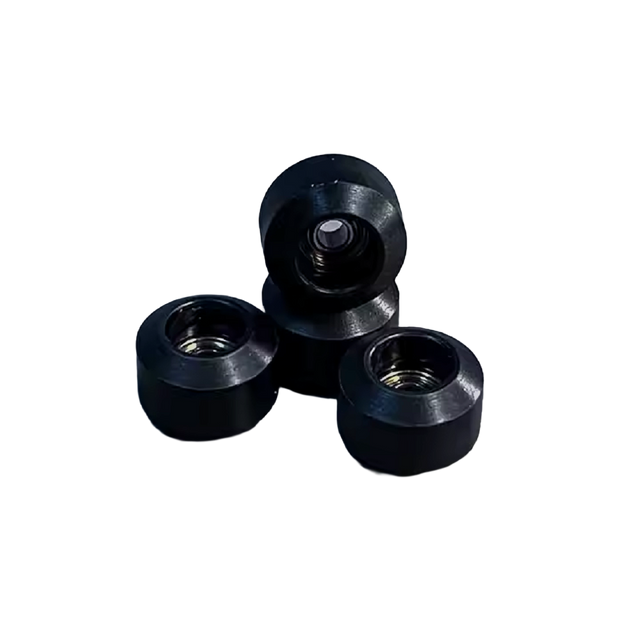 Social Fingerboard Classics Wheels Black 7mm w Bearings (4pack)