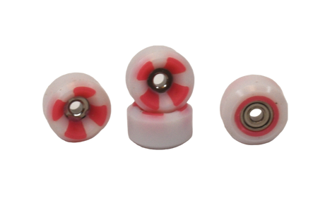 Social Clouds Dual Duromoter Pro Fingerboard Wheels Red White 60d Soft
