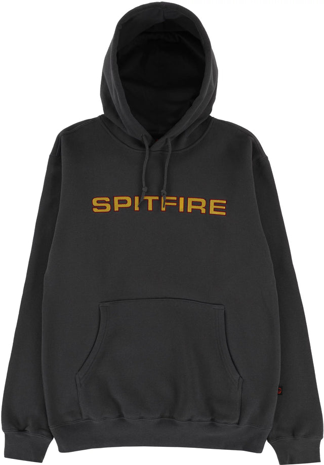 Spitfire Classic 87 Embroidered Hoodie Charcoal Red
