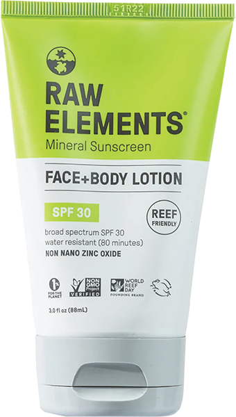 RAW ELEMENTS SUNSANTA CRUZREEN 3.0oz SPF 30+ single