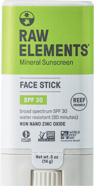 RAW ELEMENTS FACE STICK .60oz SPF 30+ single