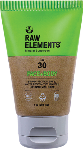 RAW ELEMENTS TRAVEL SIZE SPF30  SUNSCREEN TUBE 1oz