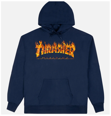 Thrasher Inferno Hoodie Navy Orange