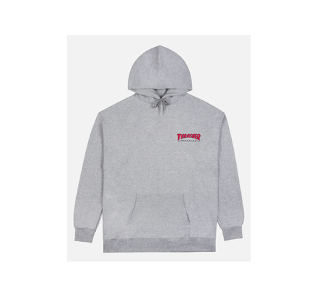 Thrasher Little Outline Hoodie Heather Grey S