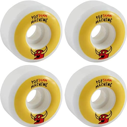 Toy Machine Sketchy Monster Wheels Set Yellow White 54mm