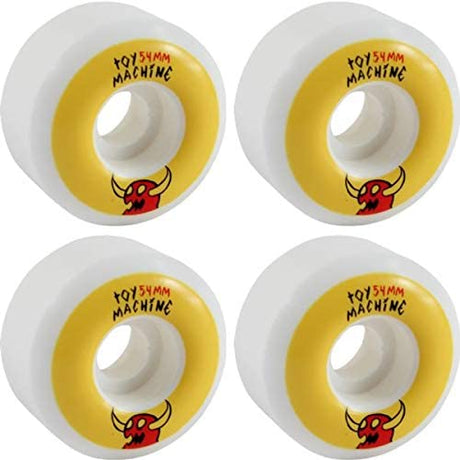 Toy Machine Sketchy Monster Wheels Set Yellow White 54mm