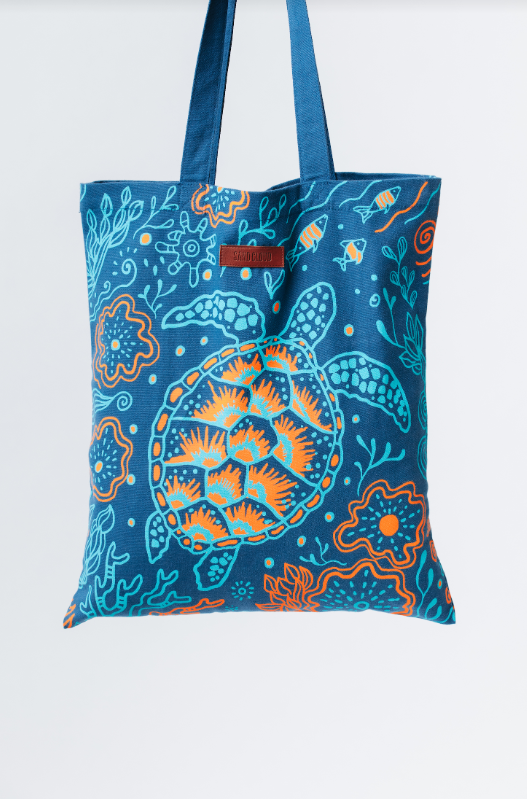 Sand Cloud Reef Turles Everyday Tote Blue OneSize