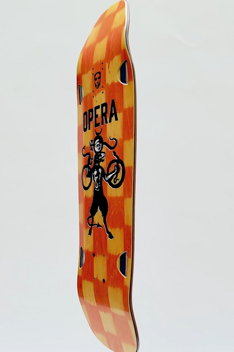 Opera Checker Beast EX7 Skateboard Deck Orange 9.5