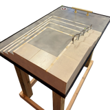 Warehouse Ramps Wallenberg Fingerboard Park w Stand Grey White 3x4