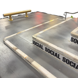 Warehouse Ramps Wallenberg Fingerboard Park w Stand Grey White 3x4