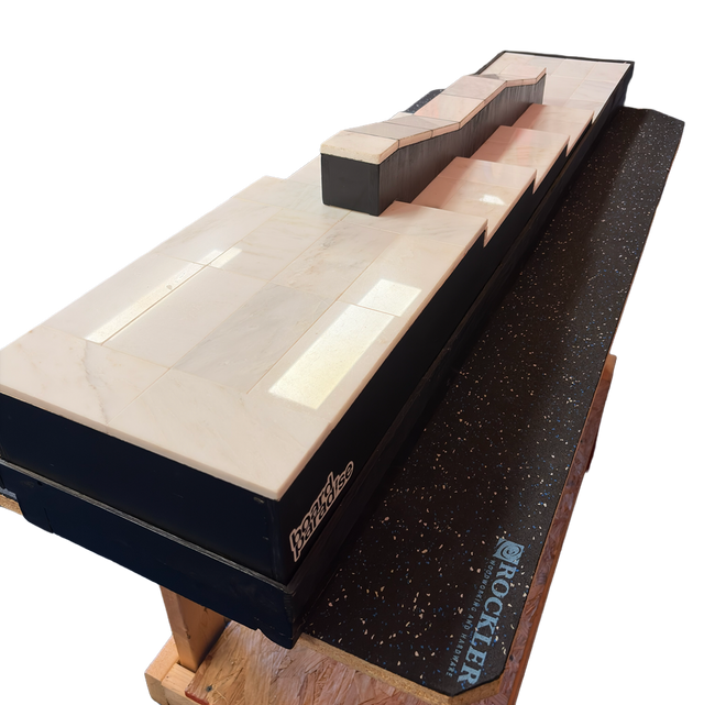 WAREHOUSE Ramps Tile Fingerboard Park Black White 1x5