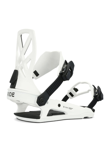 Ride C4 Snowboard Bindings 2025 White Black Medium