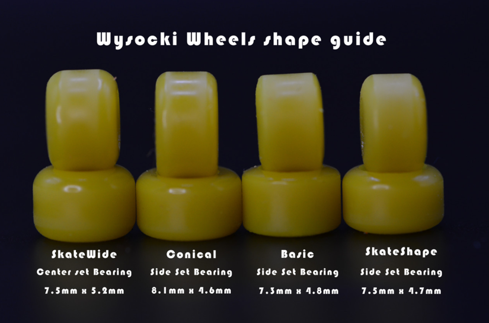 Wysocki Skate Wides Fingerboard Wheels Black 7.5mm 99a